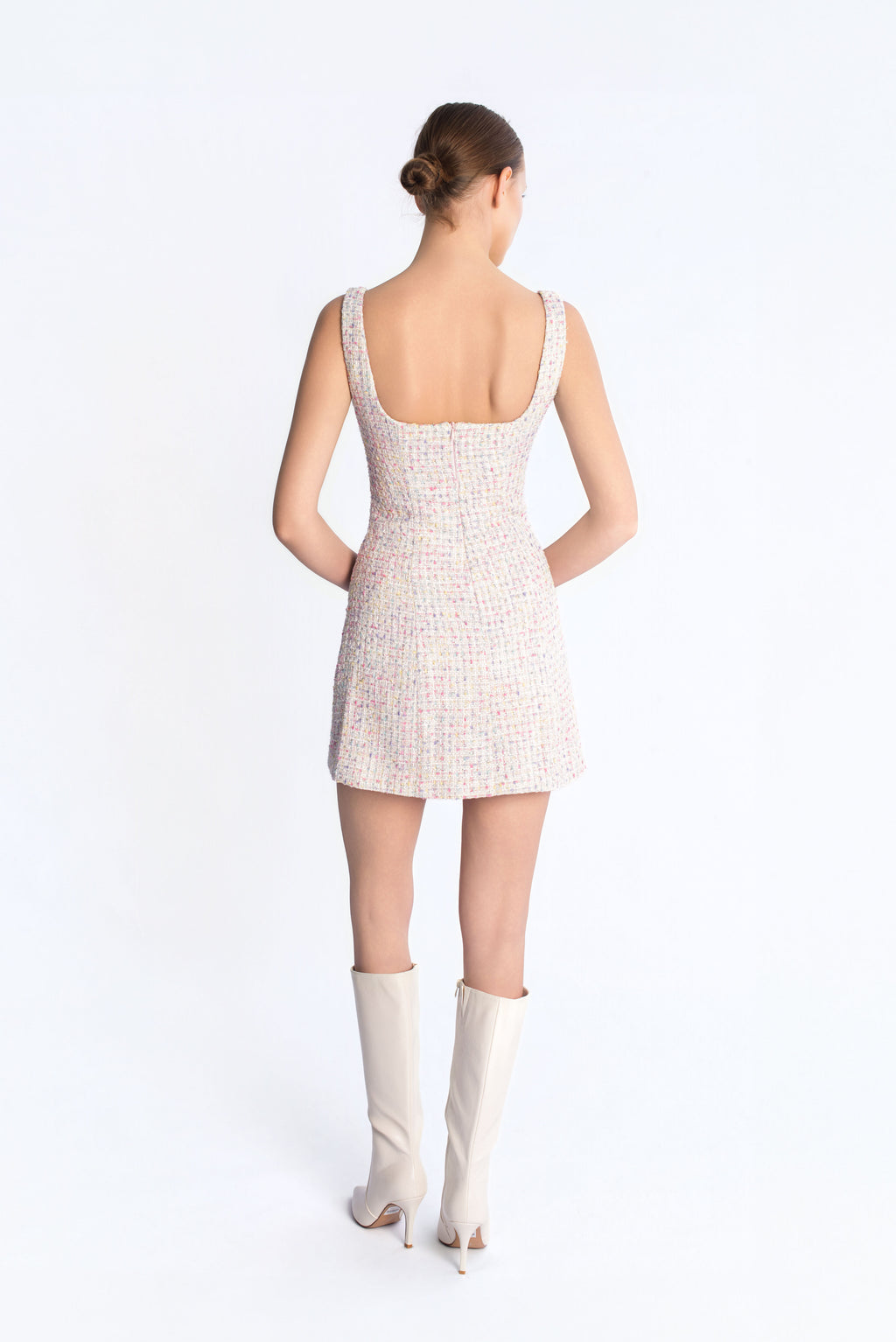 Tweed mini dress - Pink