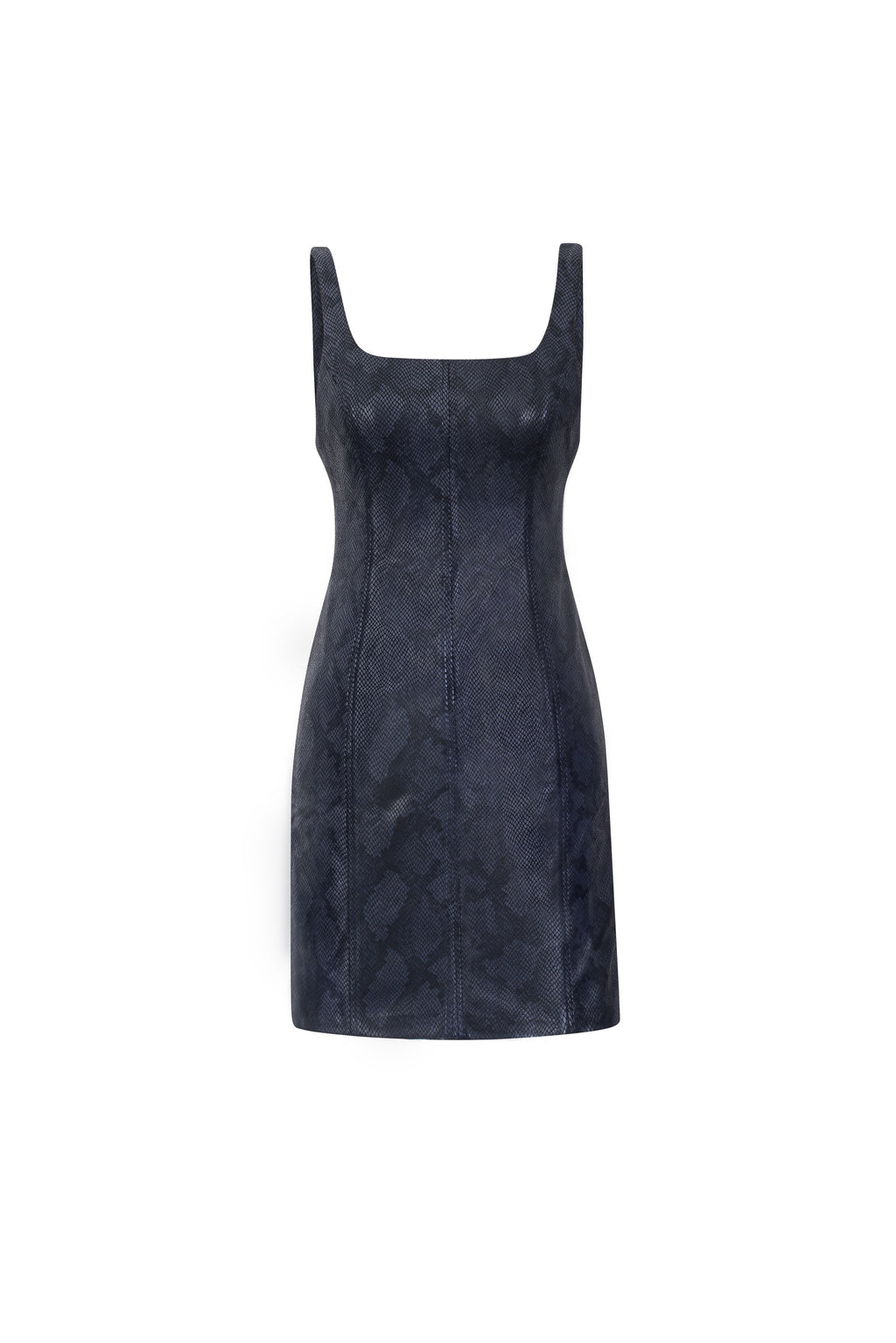 Leather mini dress - Navy