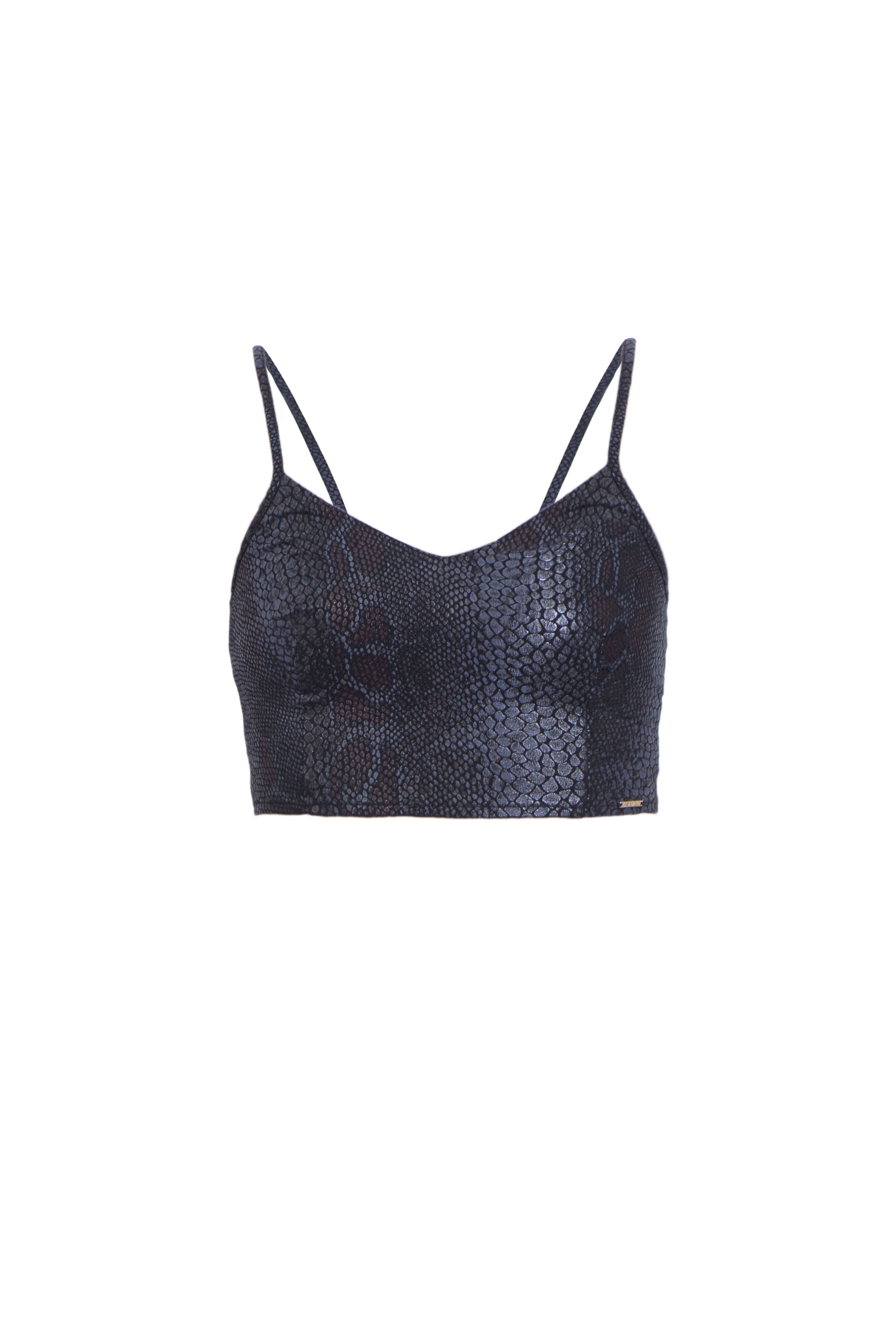 Leather crop top - Shiny