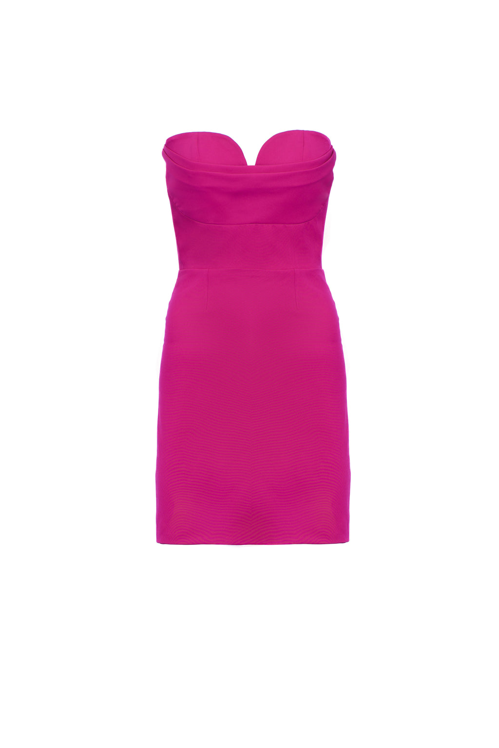 Draped crepe dress - Fuchsia