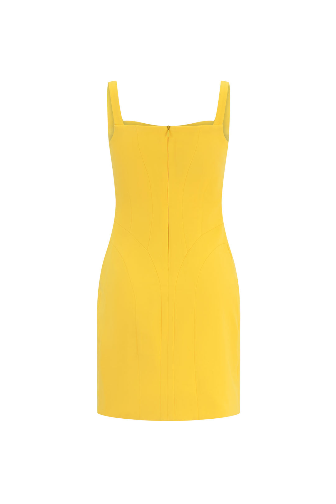 Panel mini dress - Yellow