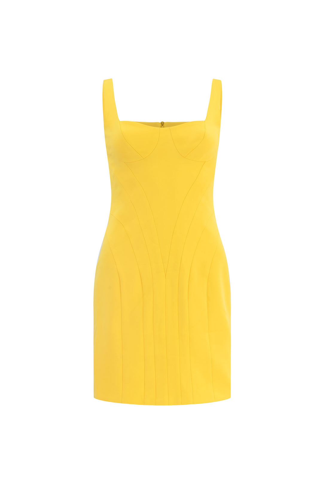 Panel mini dress - Yellow