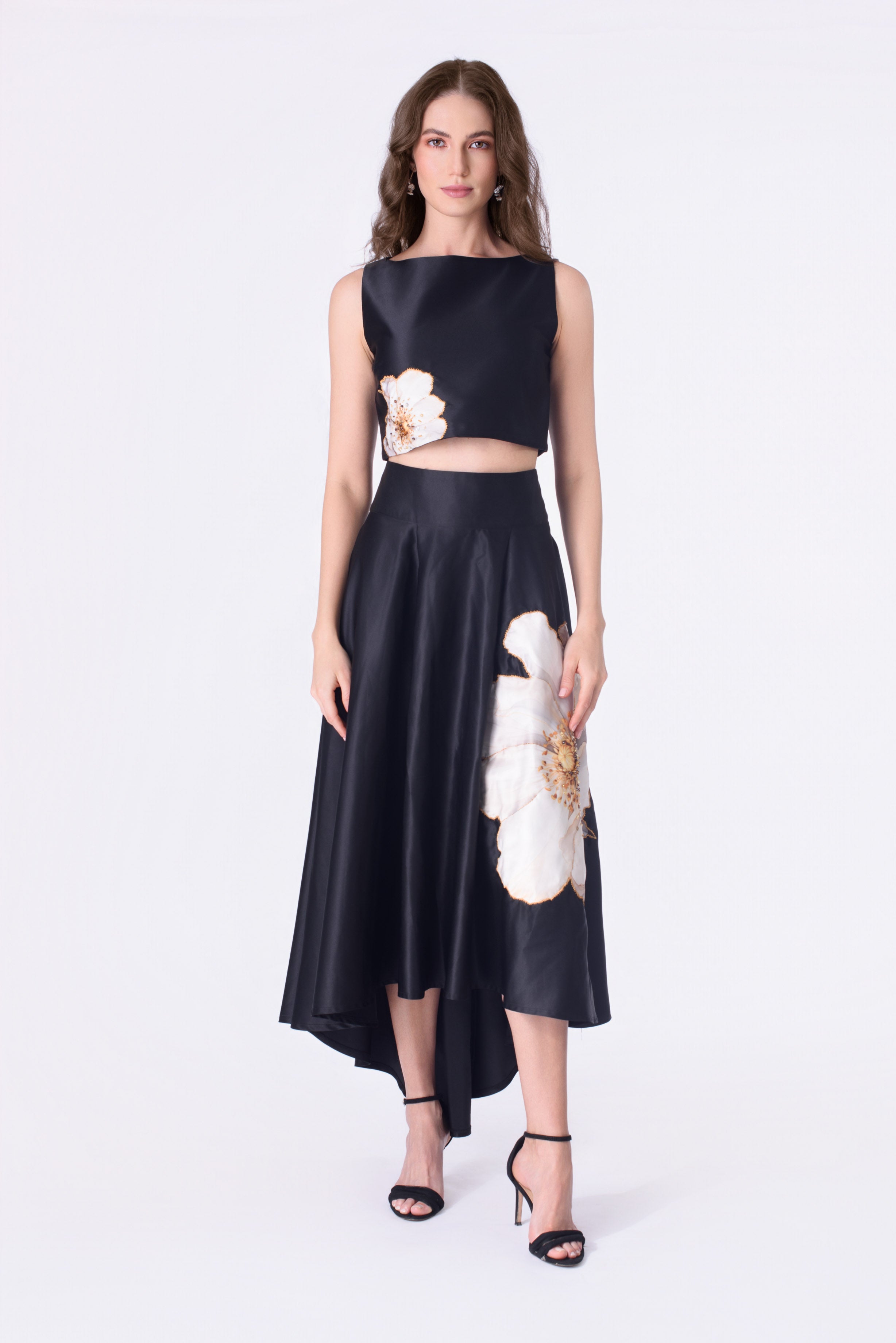 Moonflower Hand beaded Statement Set