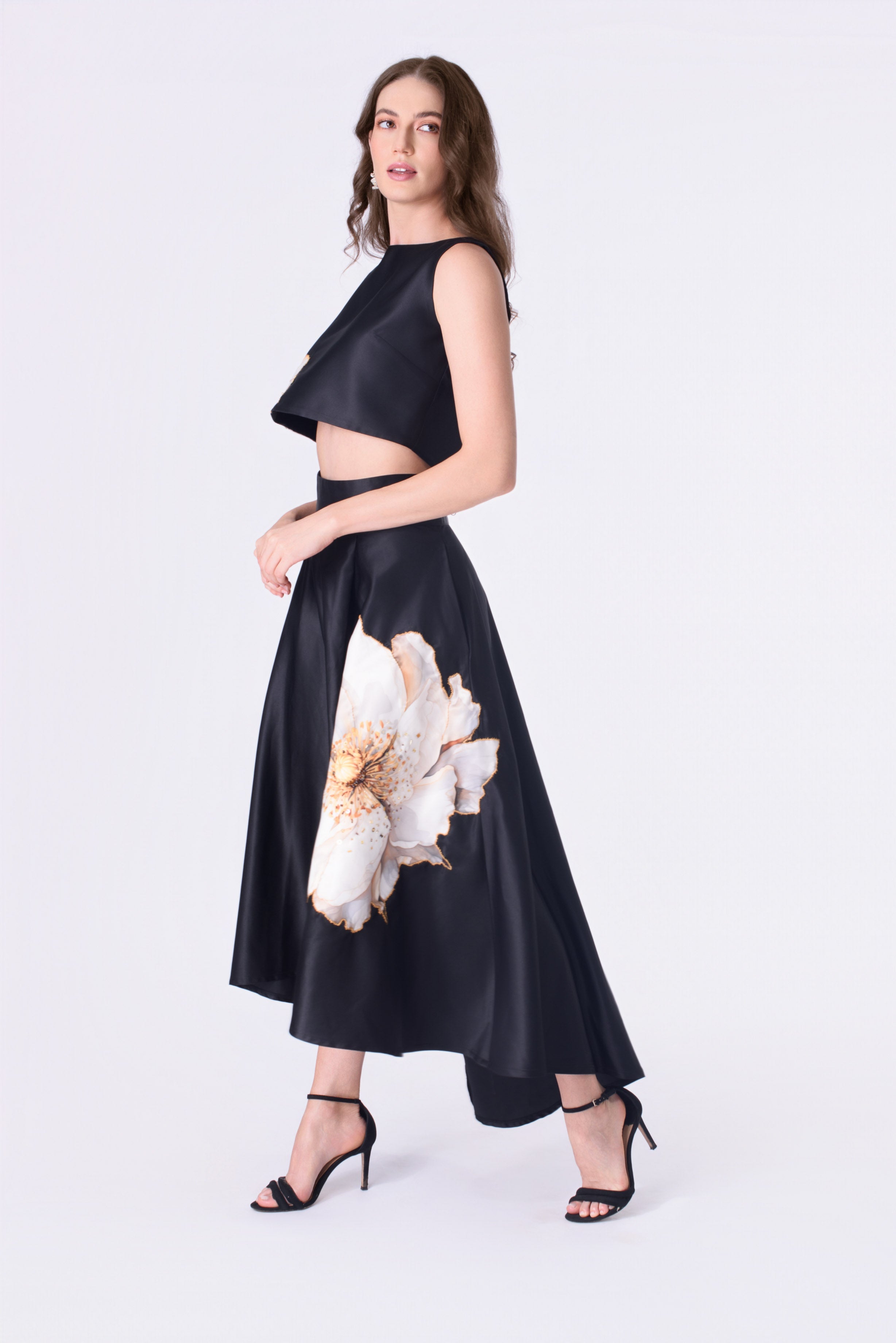 Moonflower Hand beaded Statement Set