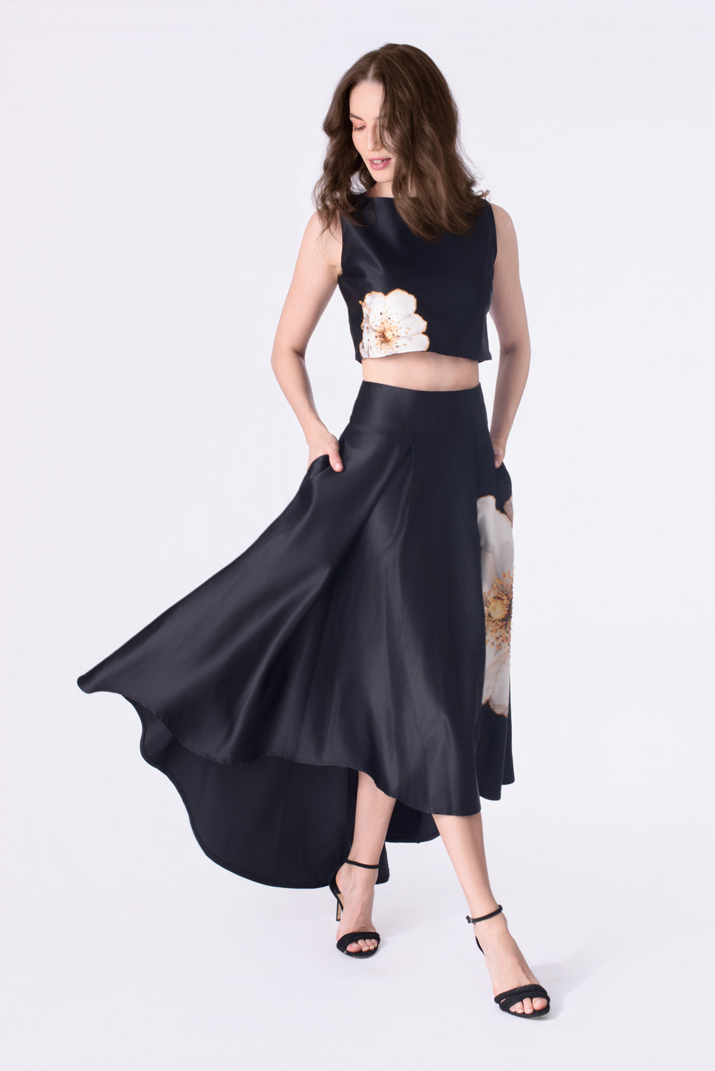 Moonflower Hand beaded Statement Set