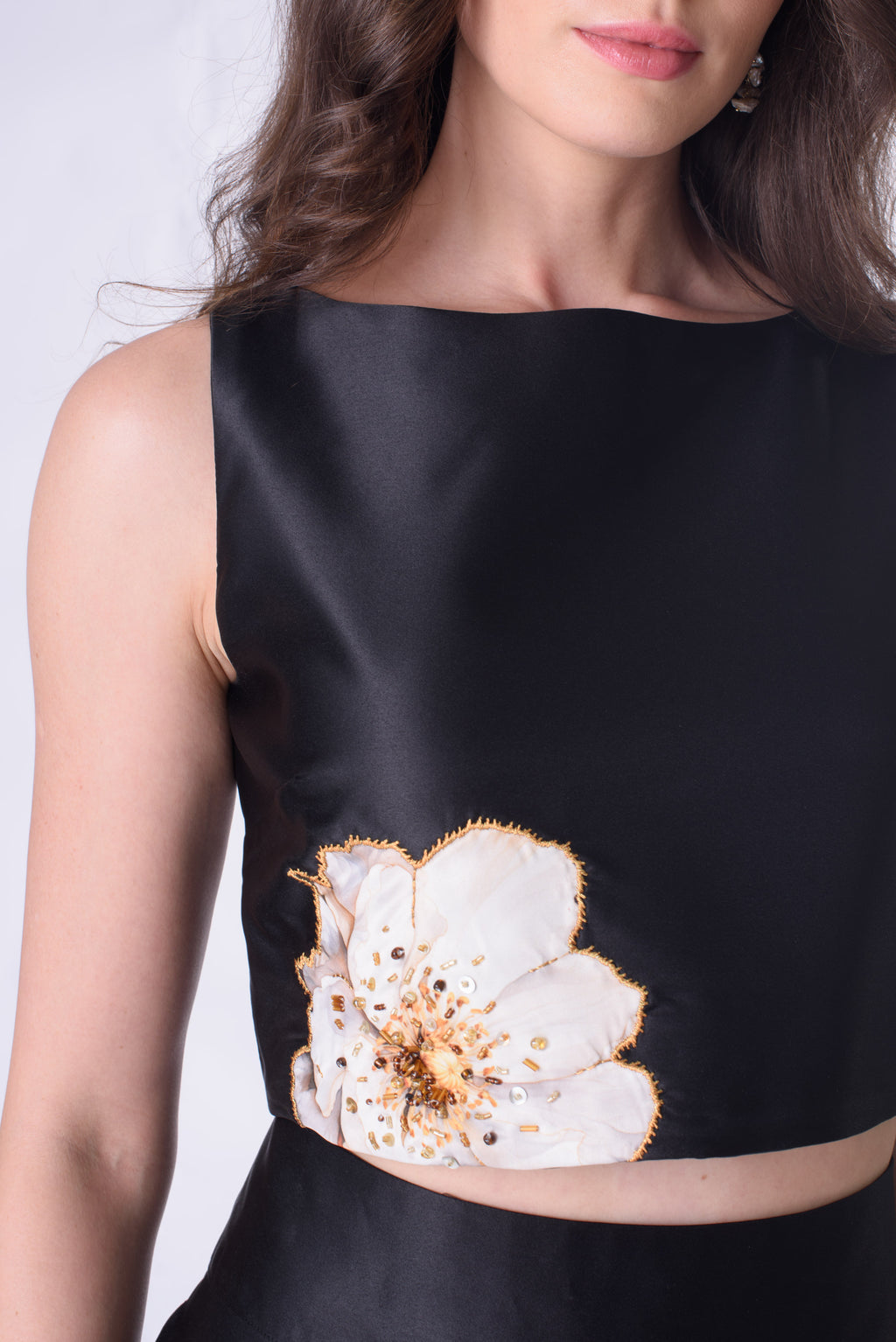 Moonflower Hand beaded Statement Set