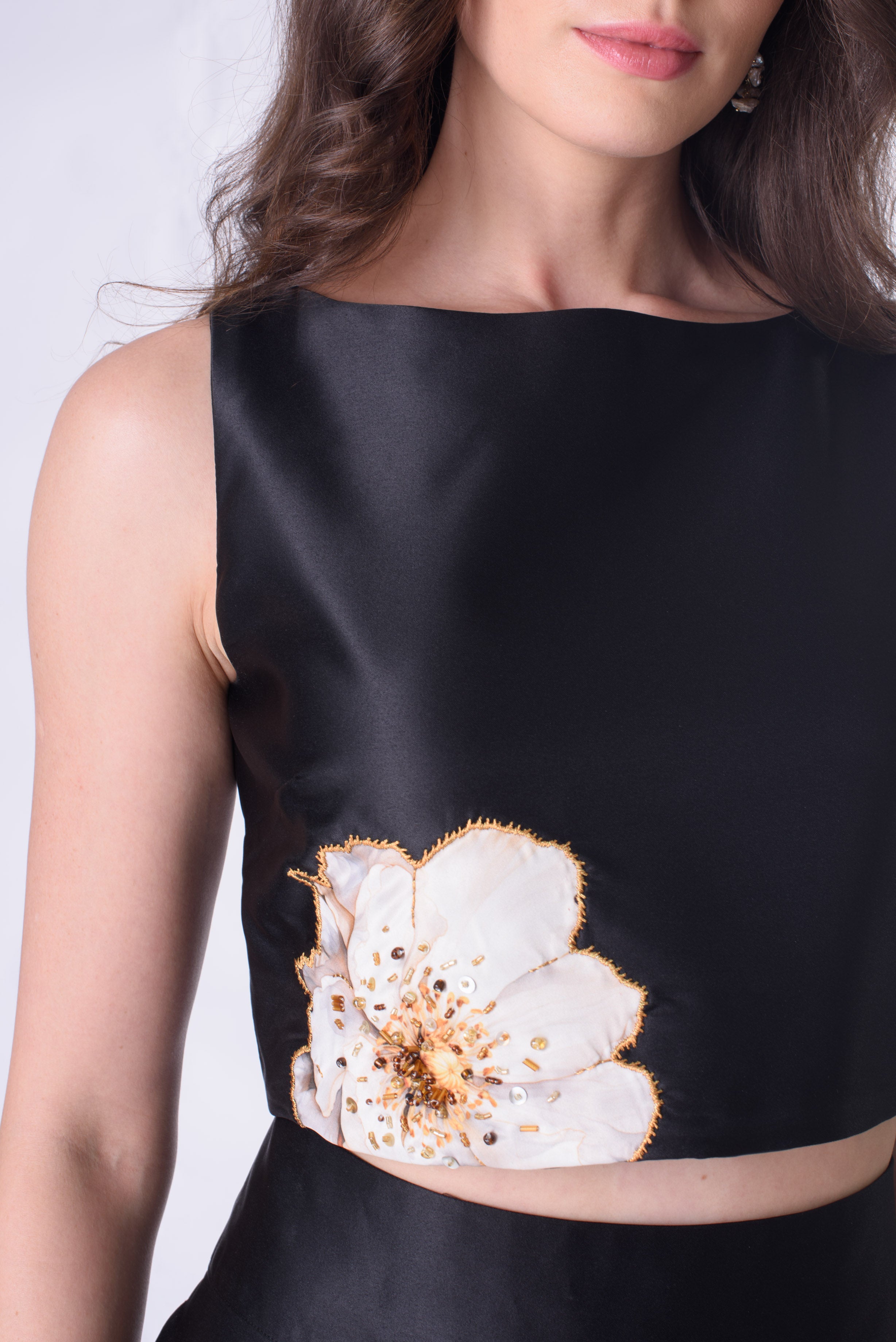 Moonflower Hand beaded Statement Set