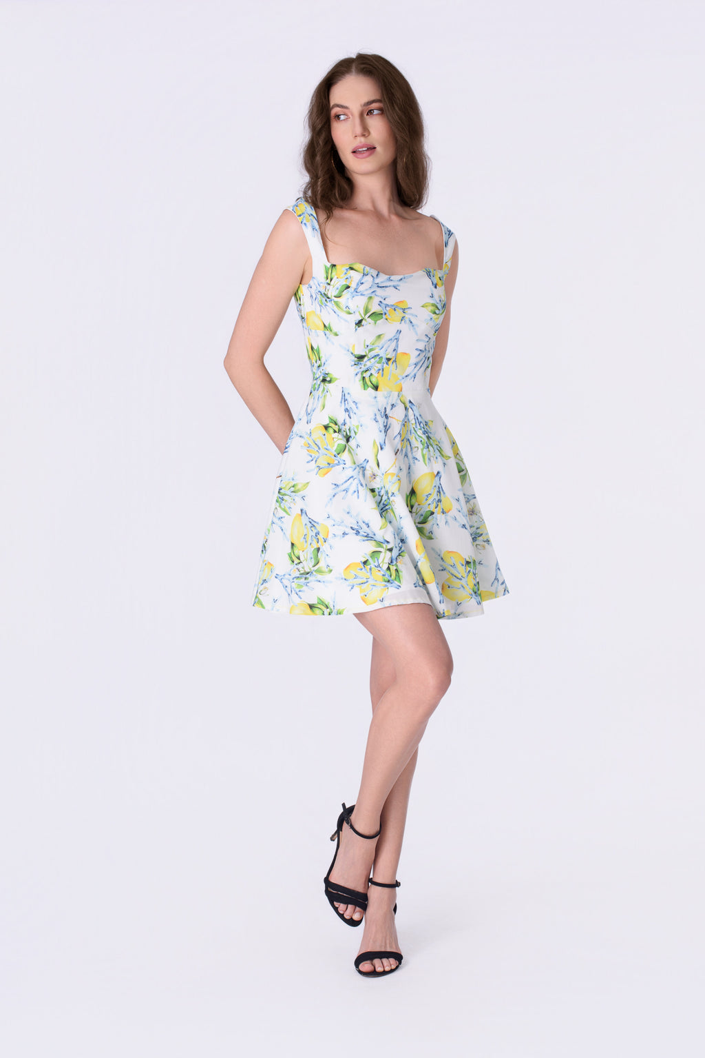Amalfi Lemon Garden Mini Dress
