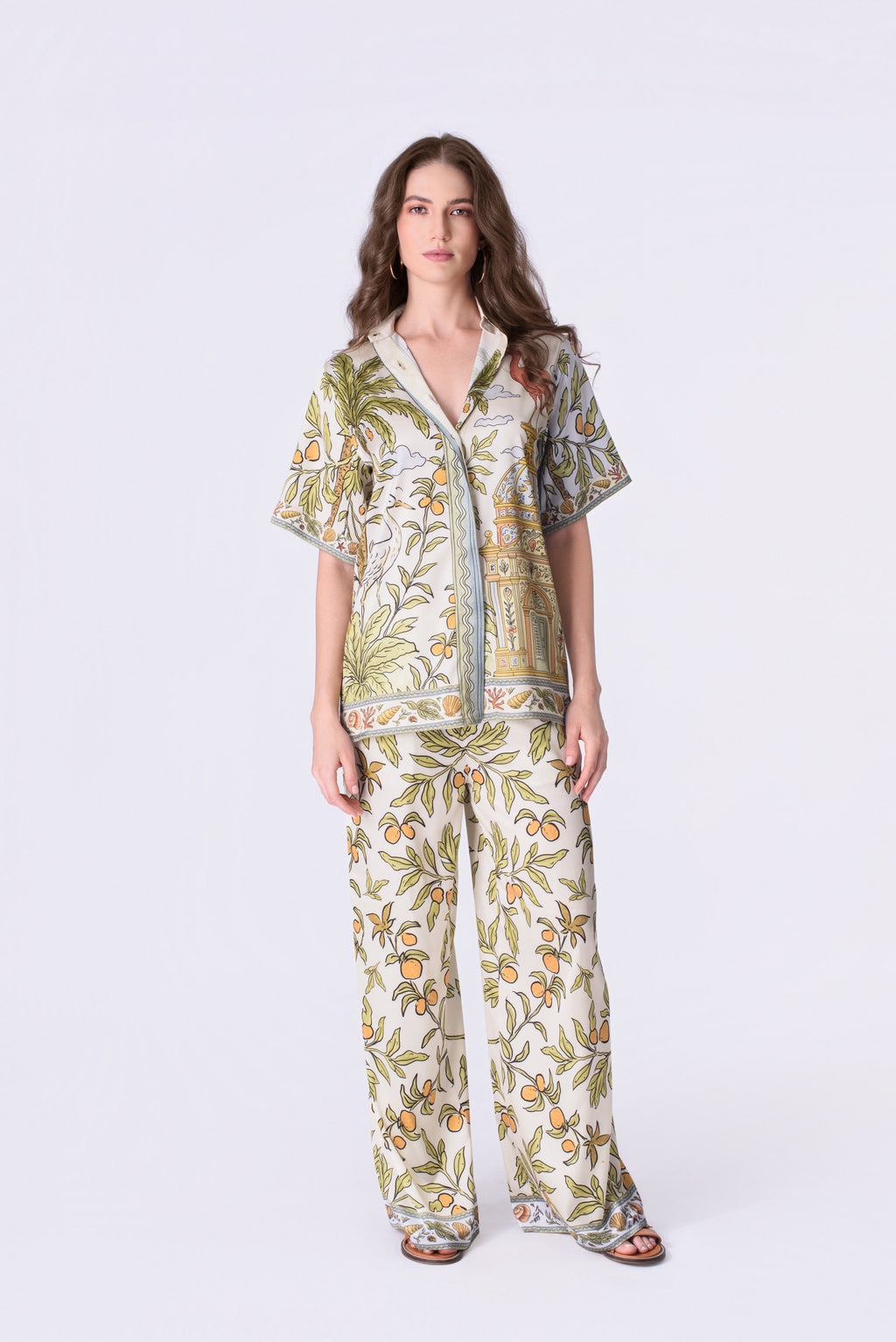 "Ibis Secret Garden" Silk Shirt