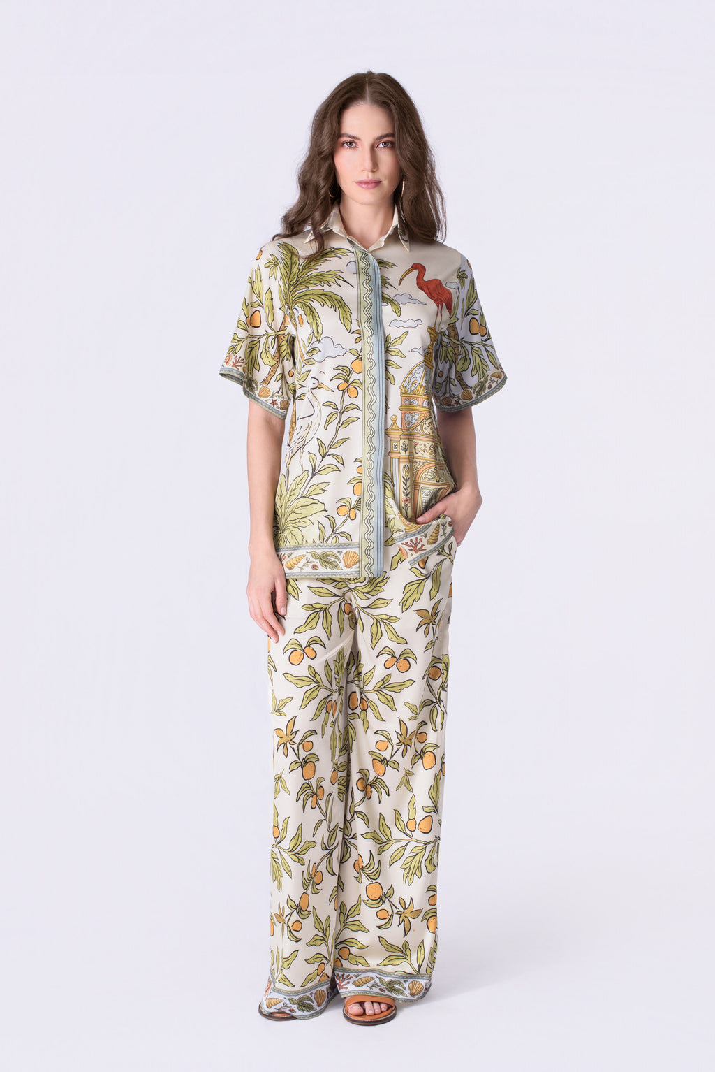 "Ibis Secret Garden" Silk Shirt