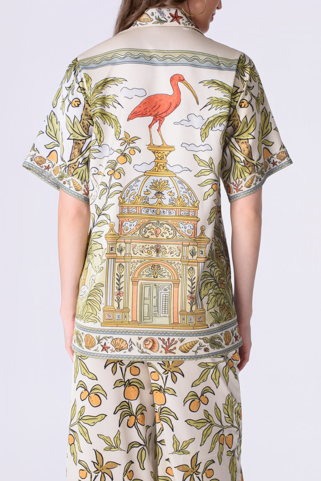 "Ibis Secret Garden" Silk Shirt