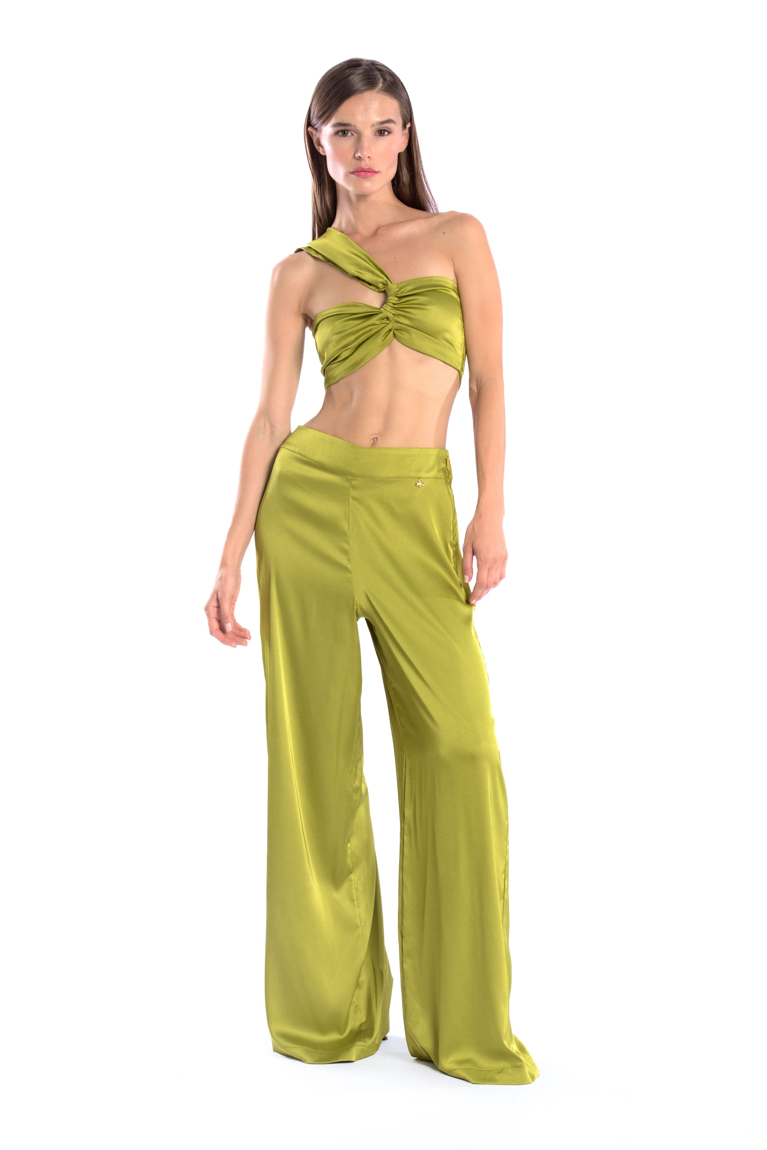 silk pants,firefly charm,side zipper,vibrant silk collection,mix and match,edgy style,luxury fashion,comfort and style,quality design,durable, olive green pants