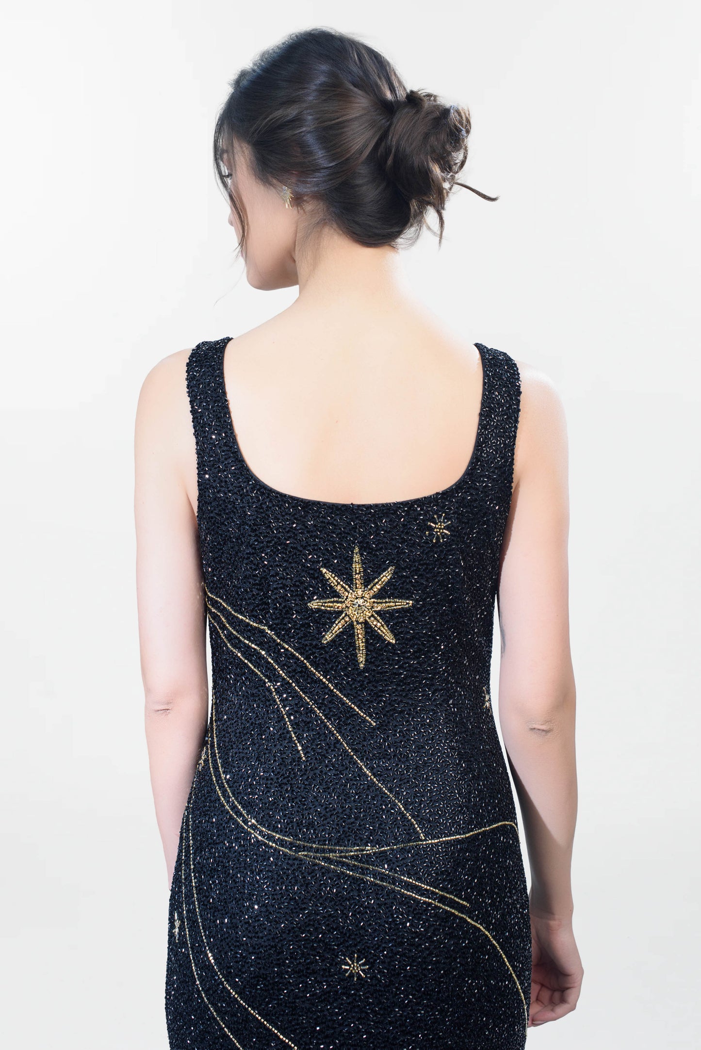 Celestial fully beaded maxi dress