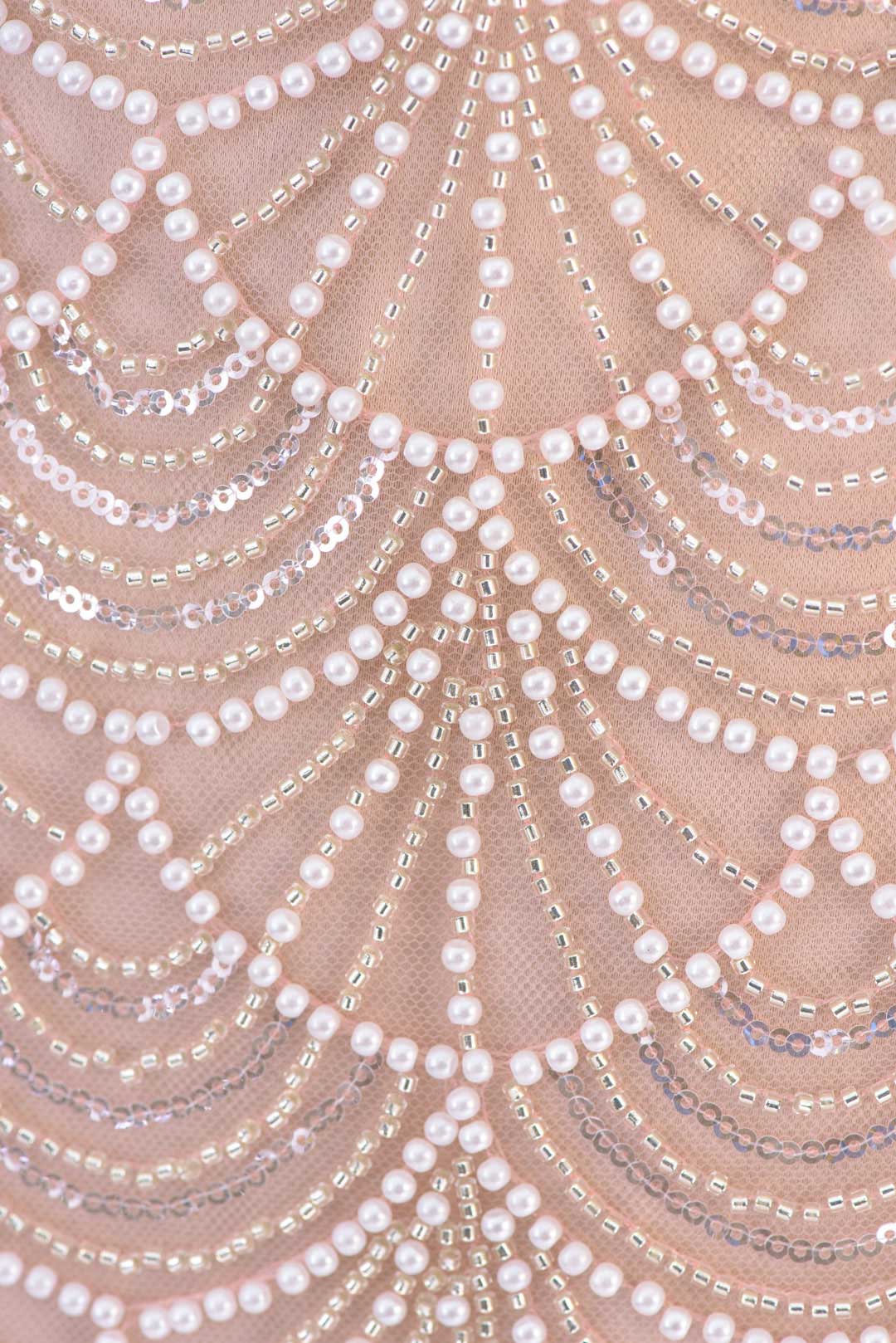 Coral fully beaded dress