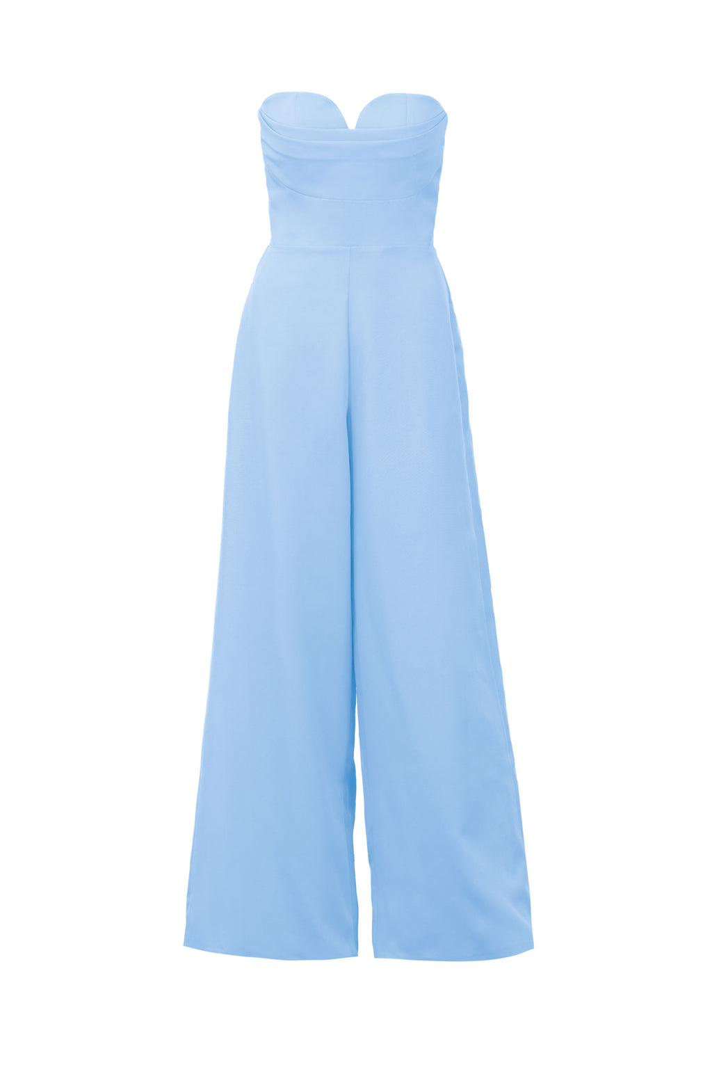 Draped crepe jumpsuit - Pale blue