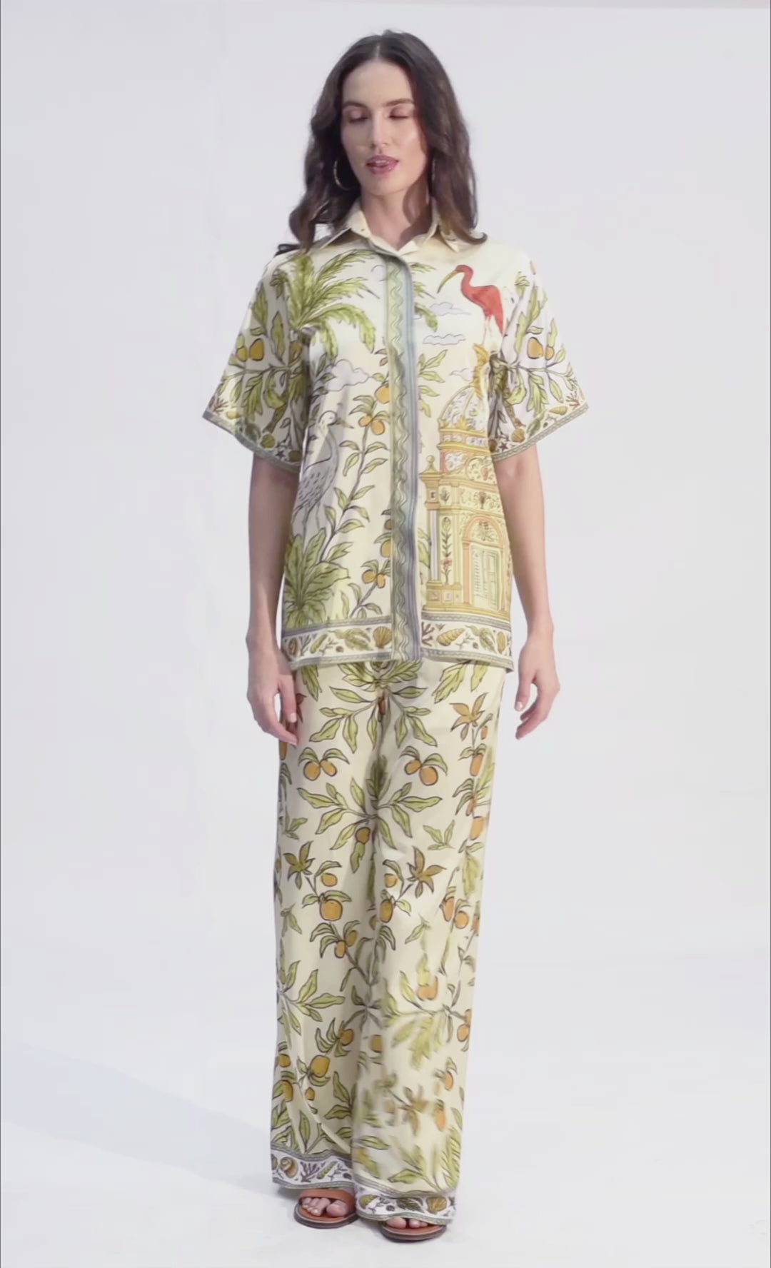 "Ibis Secret Garden" Silk Shirt