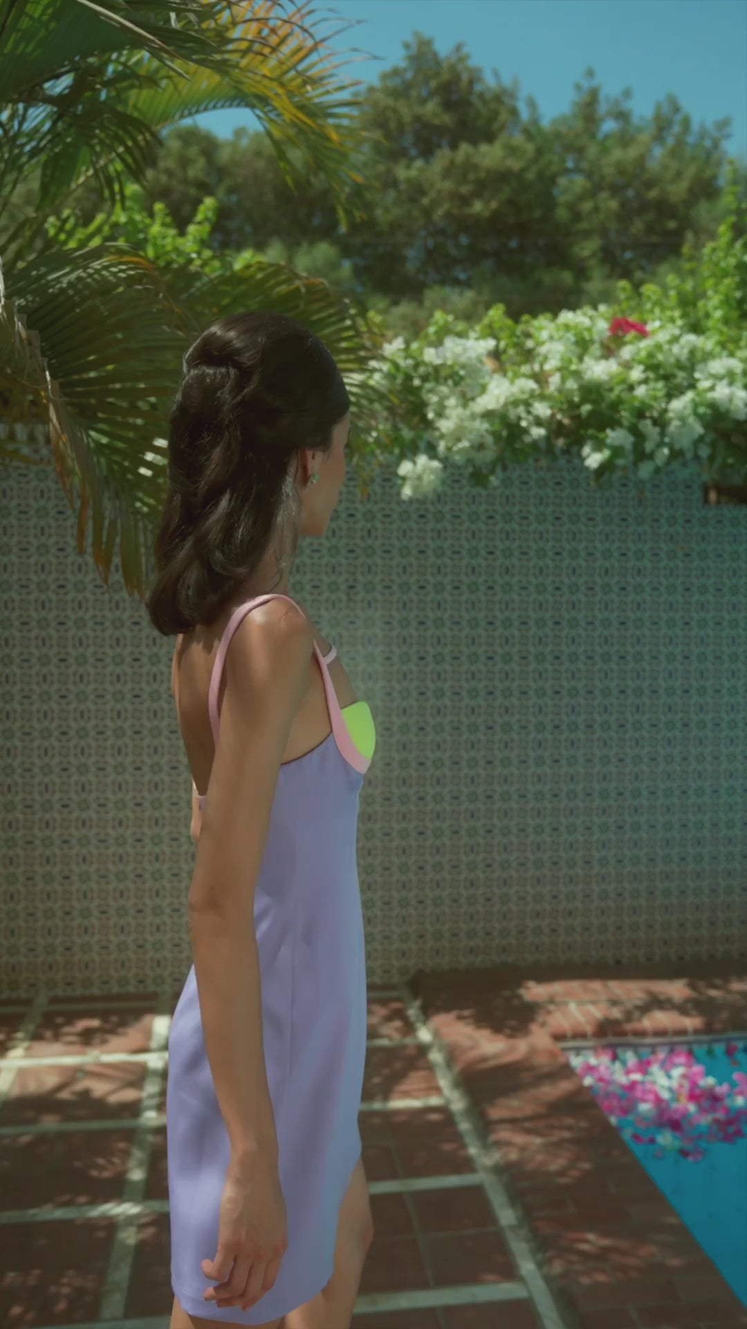 Lime green /Lavender dress